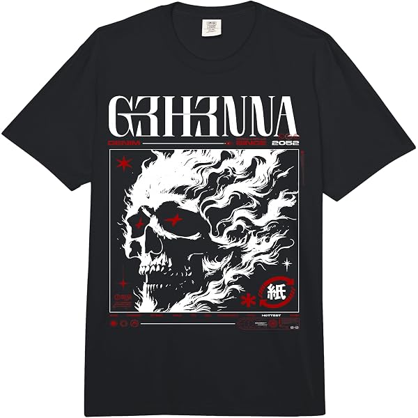 Amazon.com: Dark Gothic Black and Red Skull Emo Y2K Grunge